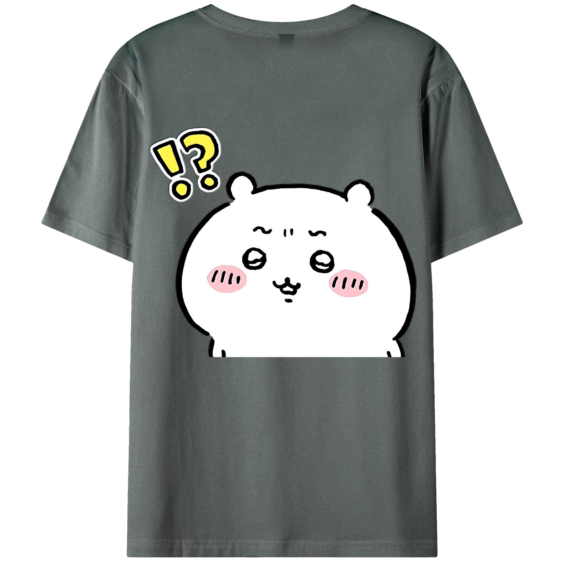 （画像用） ちいかわ ちいかわ Chii-kawa chiikawa 綿100％ メンズ半袖Tシャツ（バックプリント） 通気性